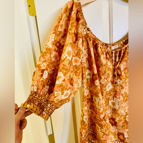 EUC Spell & the Gypsy Collective Peach Anne Tunic Mini Dress - Picture 9 of 16